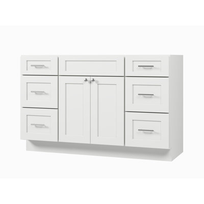 54'' Single Bathroom Vanity Base Only in White