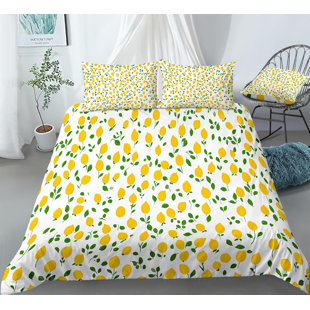 Summer Theme Lemon Prints Bed Sets