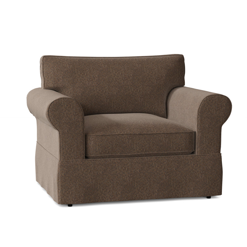 Fauteuil à housse large Kingsbridge, Moka Boulderdash