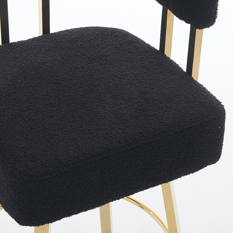 Tabourets de bar modernes rembourrés (ensemble de 4), Noir