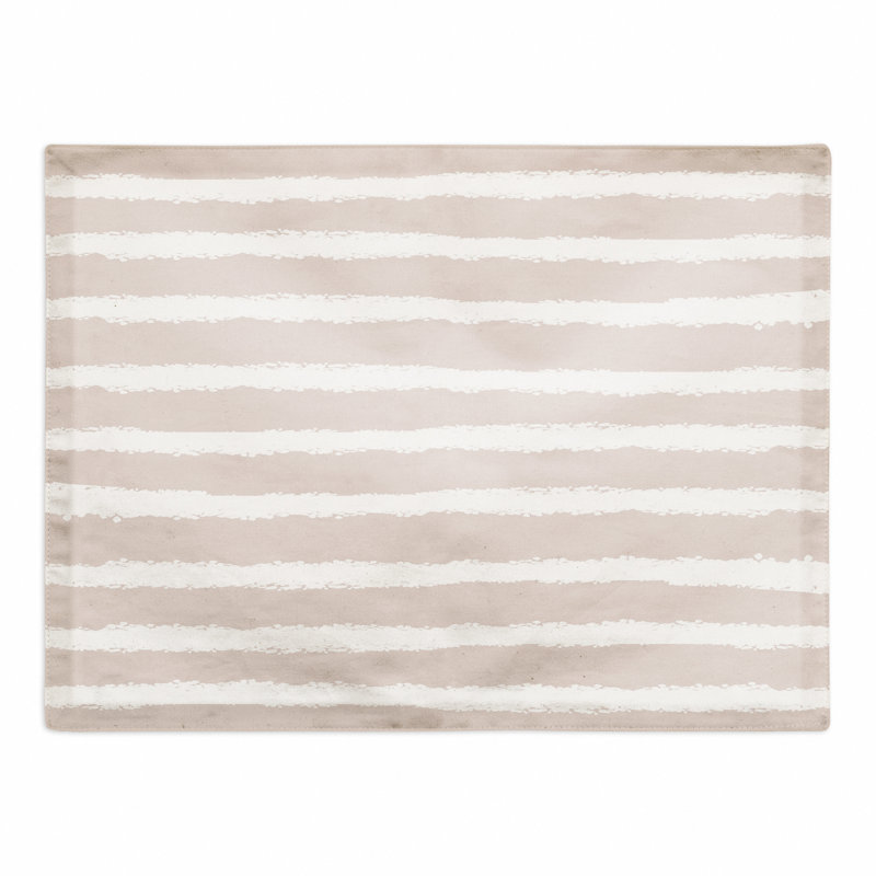 Napperon en coton 14 po, Gris / blanc