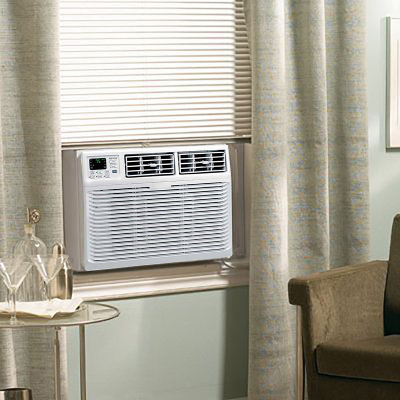 Climatiseur de fenêtre Bevoi 8 000 Btu Easycool avec télécommande 115 V en blanc
