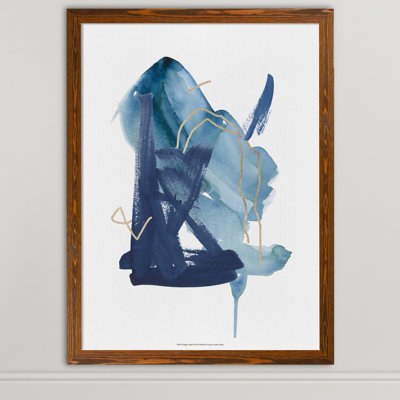 " Indigo Collide II " by Paul Cezanne Acrylic Painting