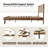 Queen Size Bed Frame with Headboard & Footboard, Solid Wood Platform Bed with Metal Legs, 12 Reinforced Slatted Base, Noise-Free & Anti-Slip, No Box Spring Needed, Walnut Finish-185807623-185807619