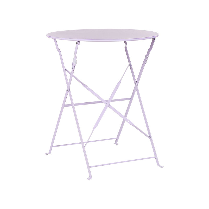 Bela 2 - Person Patio Dining Set Round Table with Cushions Included, Purple