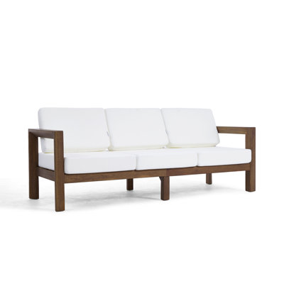 Canapé d'extérieur en bois massif pour patio