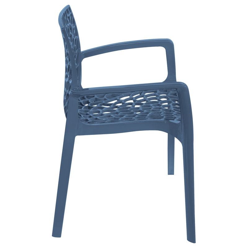 Fauteuil de salle à manger Spider Web Design, Bleu brillant Avio