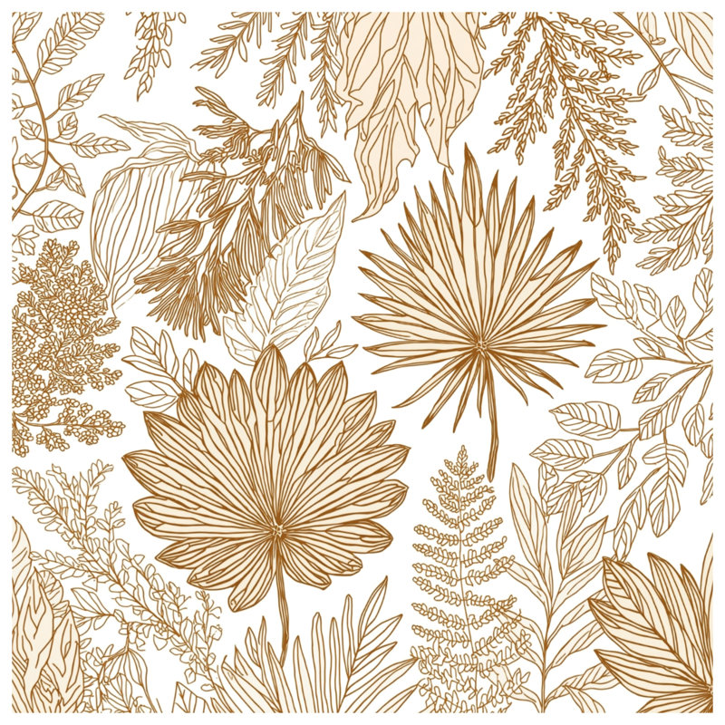 Tapis de bain botanique Intricate Line, L 24 po x L 17 po