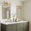 3-Lamp Gold Adjustable Glass Vanity Light