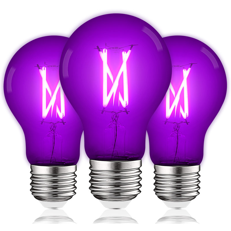 4.5 Watt (60 Watt Equivalent), A19 LED, Dimmable Light Bulb, E26/Medium (Standard) Base, Purple