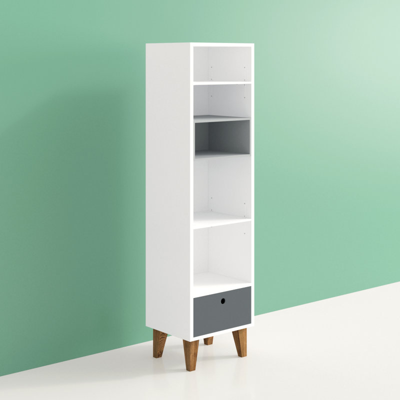 Aleana 201.5cm H x 53.5cm W Solid Wood Standard Bookcase