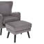 Upholstered Wingback Chair with Footstool-2088036188