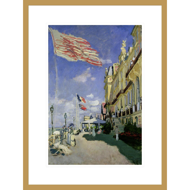 «The Hotel des Roches Noires at Trouville» par Claude Monet, impression giclée encadrée, H 21,75 po x l 16,48 po