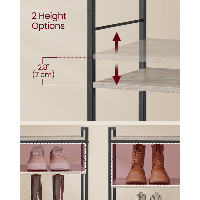 Coat Rack Shoe Bench Set, Heather Greige