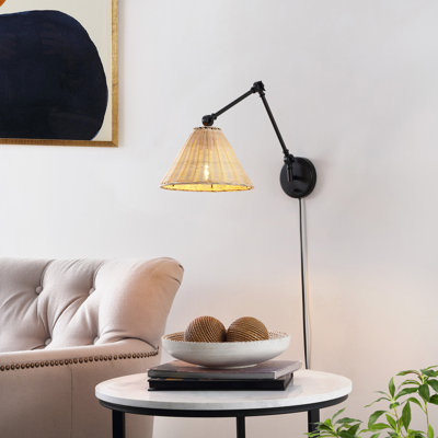 Adalyne Iron Plug-in Swing Arm Sconce