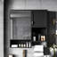 Armoire à pharmacie de salle de bain murale 29 po x 28 po, tablette réglable, miroir en verre Hd, hauteur de la tablette de miroir moderne Space Saver, matériaux, économie, noir