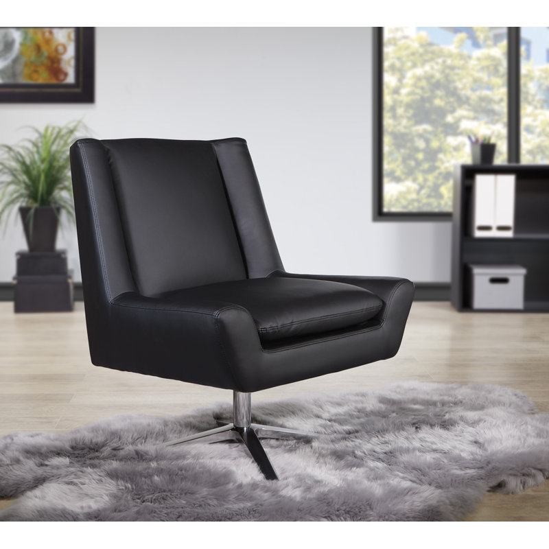 Chaise de travail , Similicuir noir