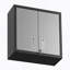Armoire décorative, armoire de garage avec 2 portes et 1 tablette réglable