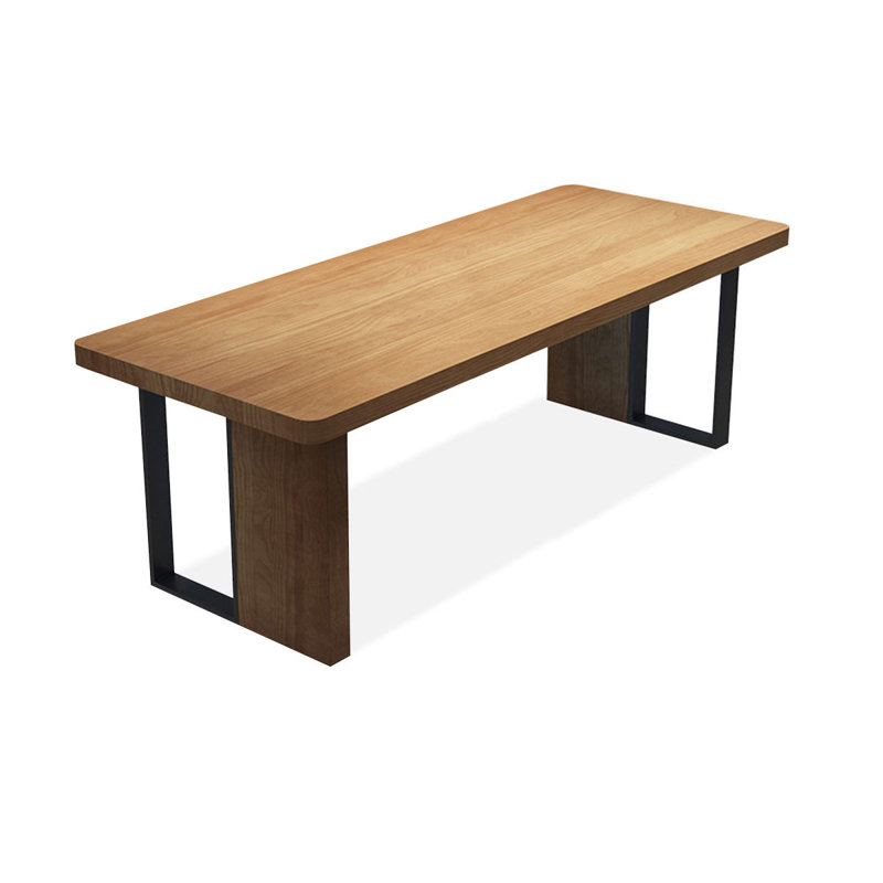 Bureau rectangulaire en bois massif noyer, H 29,53 po x l 78,74 po x P 31,50 po