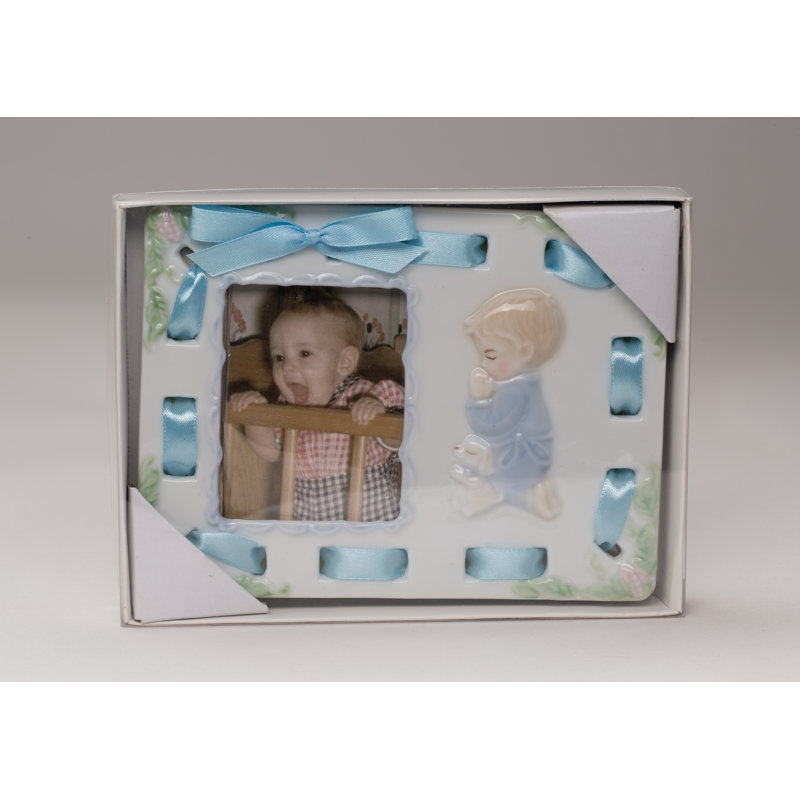 Blue Ceramic Baby Boy Picture Frame 
