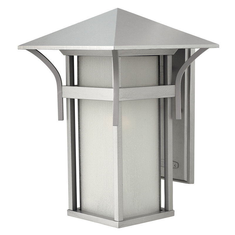 Harbor Outdoor Wall Lantern, Satin Black, 13.5" H x 9" W, MED