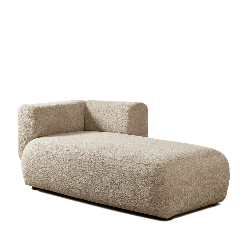Chaise longue rembourrée Camel avec mousse haute densité et ressorts, mobilier de salon moderne et confortable