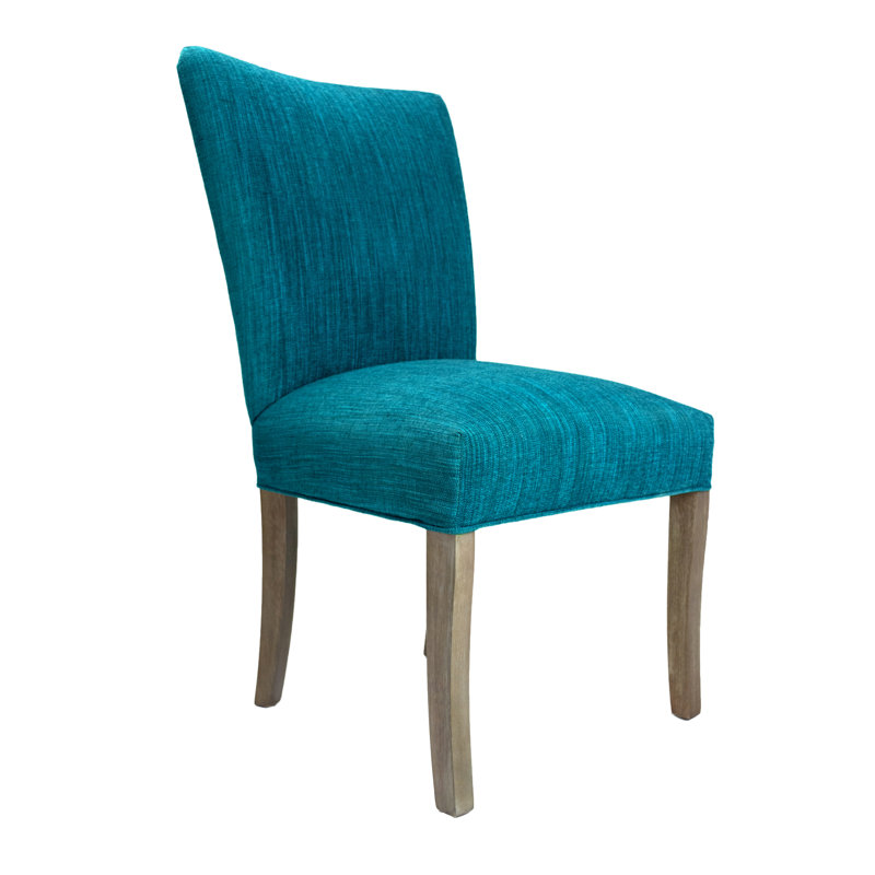 19'' H Upholstered Side Chair, Turquoise