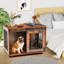 Mobilier de cage pour chien, table de caisse pour chien en bois, 2 pièces, cage de niche pour chien