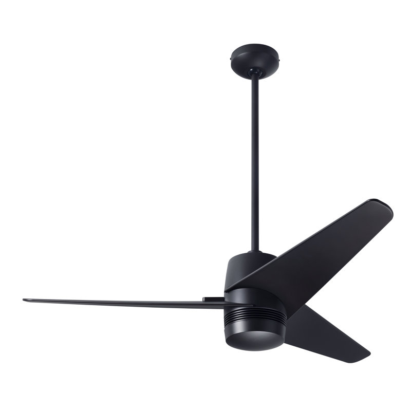 Velo Downrod Ceiling Fan, Dark, Wall/Remote Combo Controls, Dark Bronze