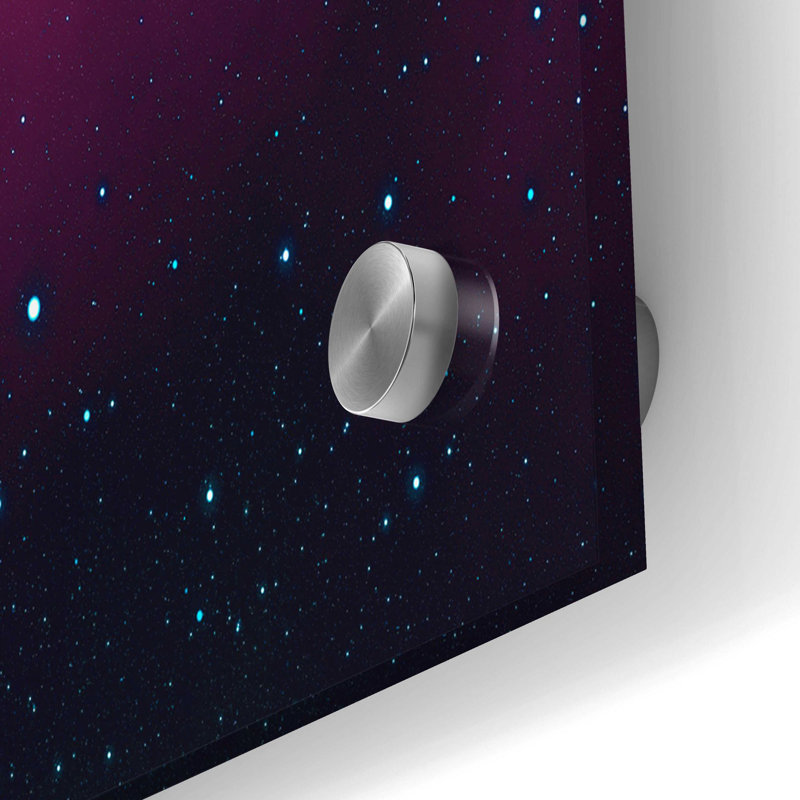 «Cosmic Crypto XRP» par Epic Portfolio, art mural en verre acrylique, H 24 po x l 36 po