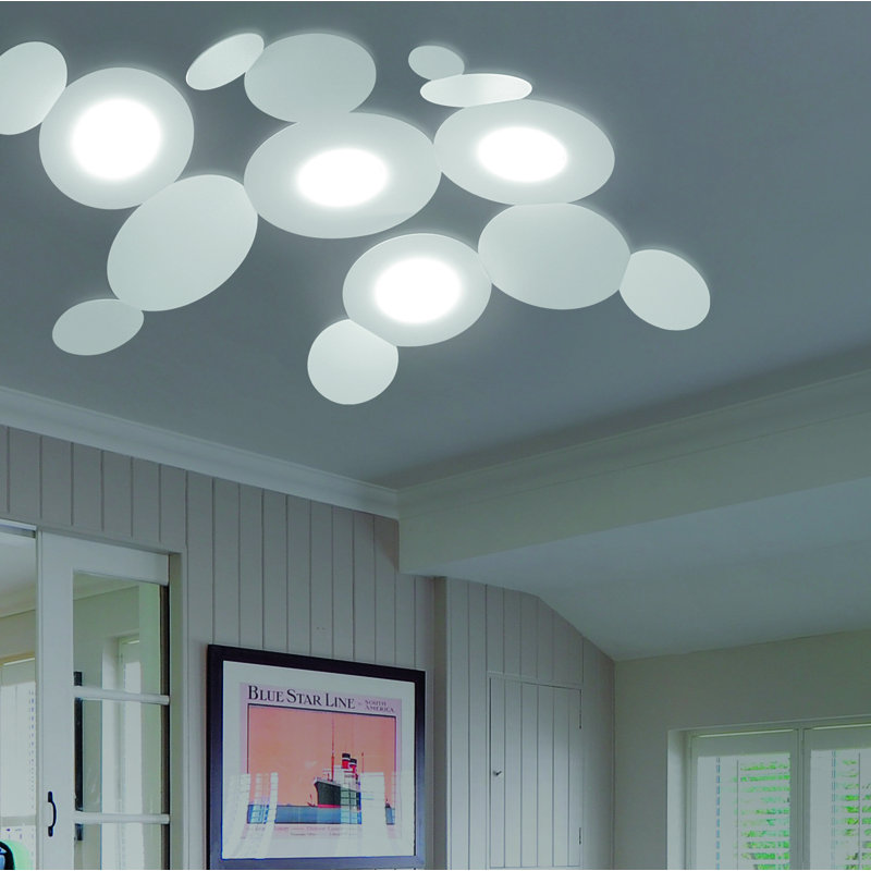Mickey Flush Mount, White