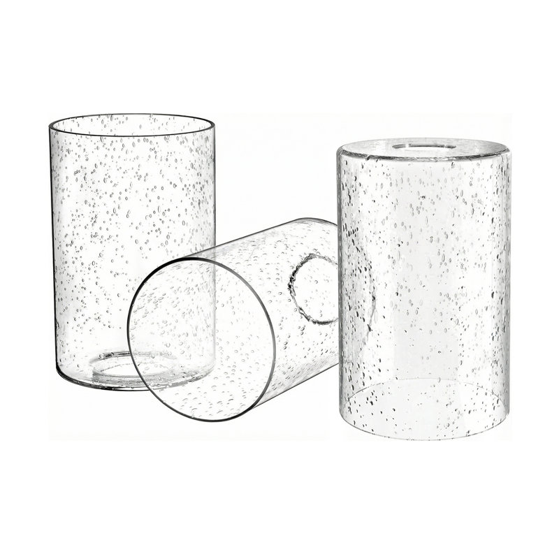 Cylindrical Bubble Glass Lamp Shades