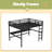 Metal Queen Size Loft Bed With Power Outlet And LED Lighted, Space-Saving, Noise Reduced