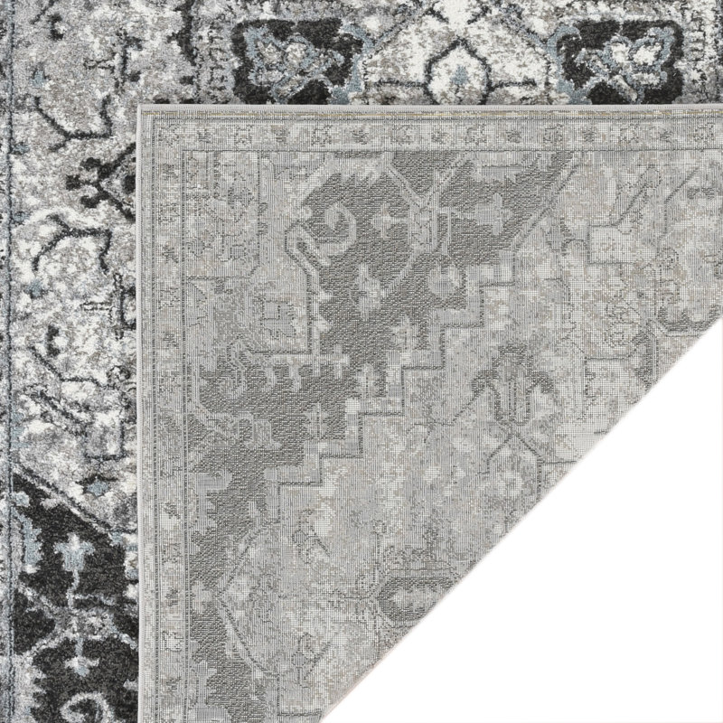 Tapis oriental noir et gris Honig, Rectangulaire 2 pi x 3 pi