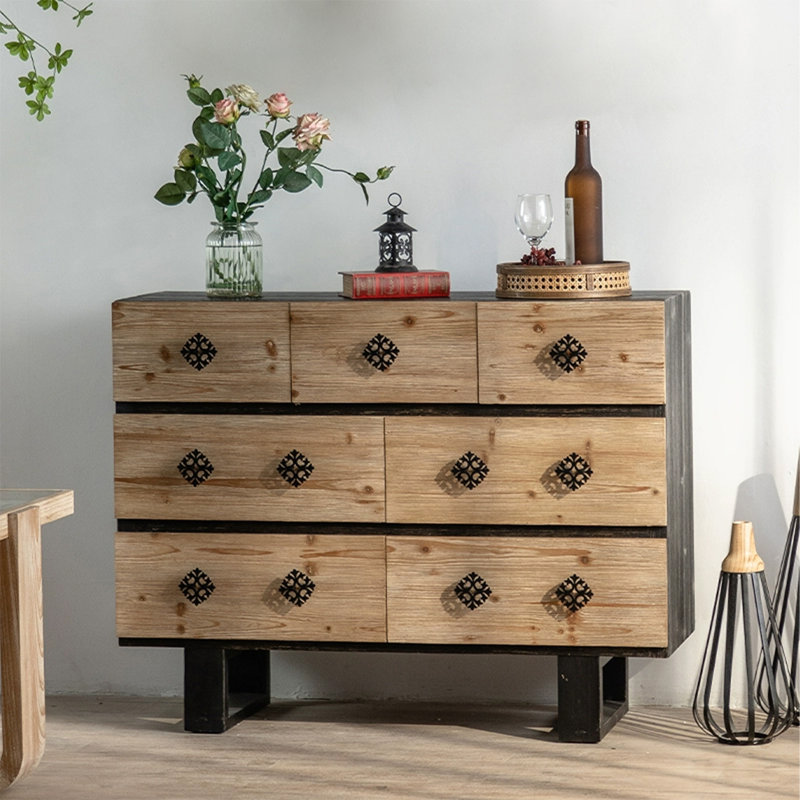 Commode d'appoint rétro multifonctionnelle
