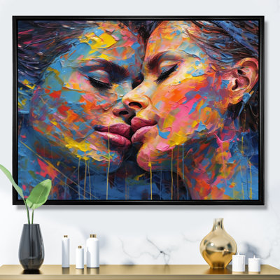 Embrasse douce féminine III sur toile