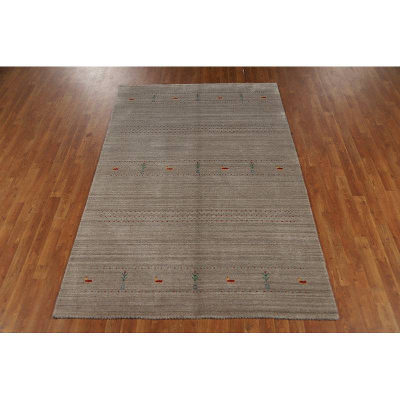 Tapis indien tribal de style Gabbeh 5 x 8