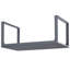 Table basse, base traîneau en aluminium argenté, plateau rectangulaire en verre de 35 po