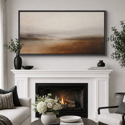Large Framed Canvas Print Wall Art - Abstract Landscape Print for Modern Home Decor