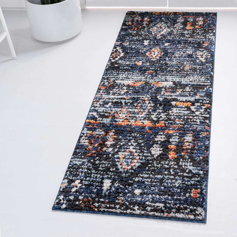Victorville Abstract Indoor Rug, Runner 2'7" x 10'