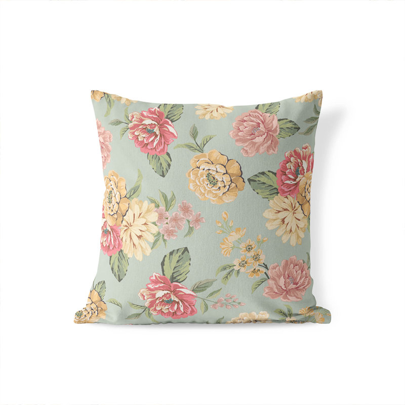 Catherine Decorative Outdoor Throw Pillow, Sage Floral