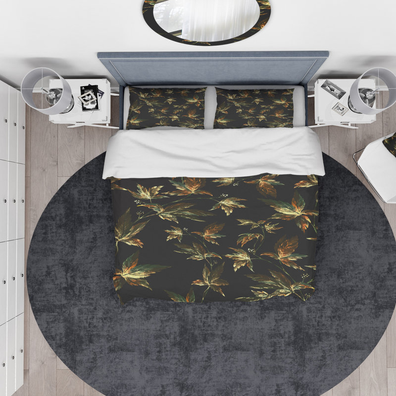 Traditional Geometric Shapes Duvet Cover, King Duvet Cover + 2 Shams