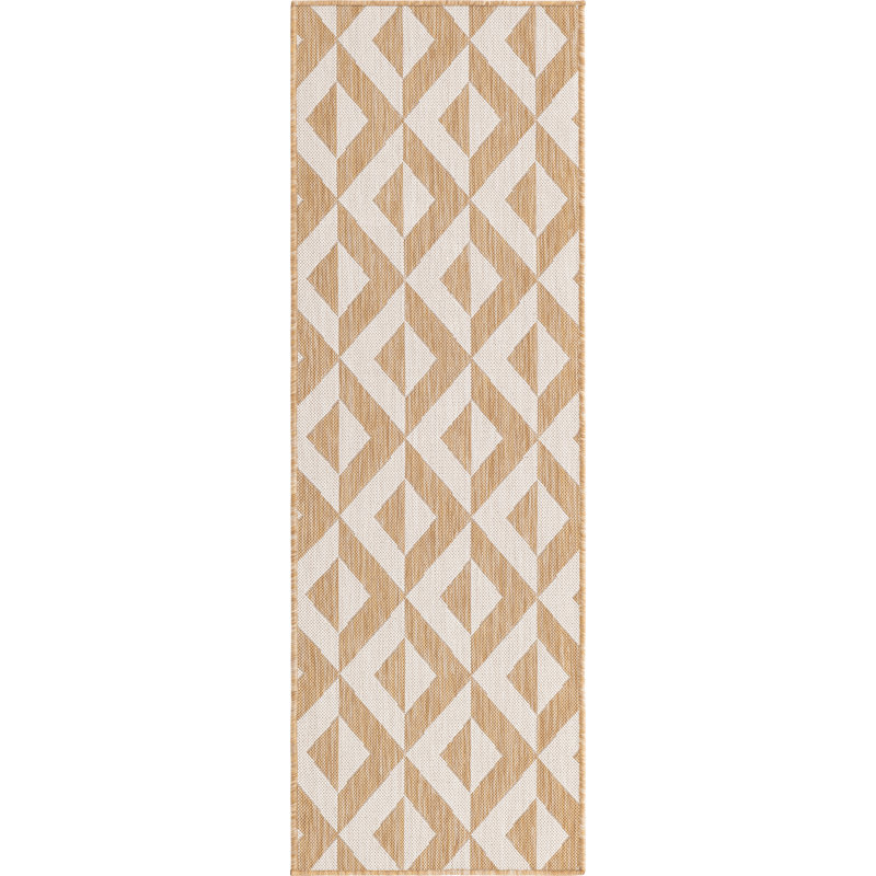 Geometric Indoor / Outdoor Area Rug, Runner 61 x 183cm