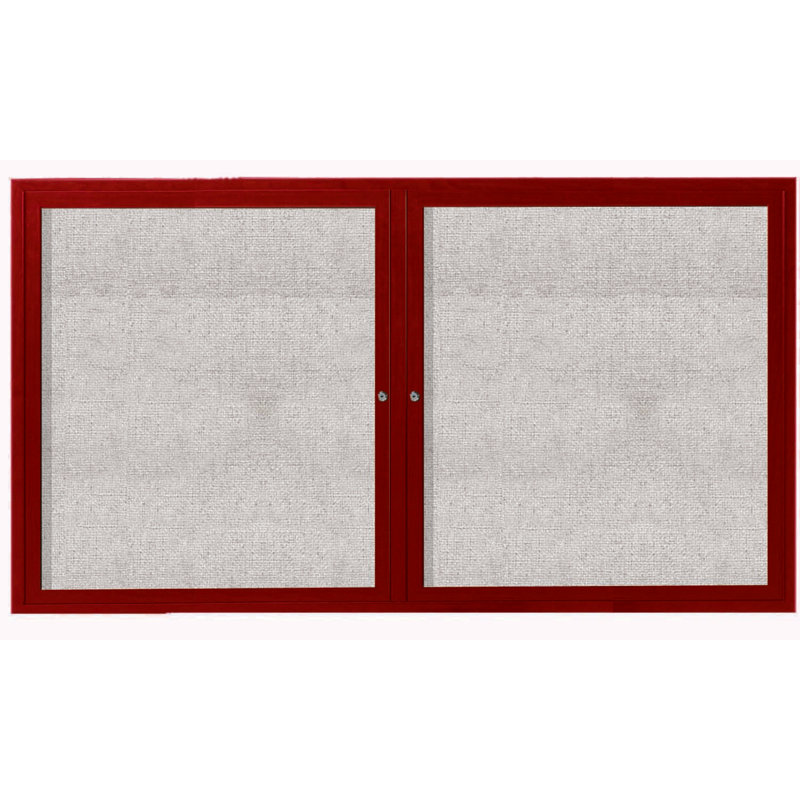 Wall Vinyl Medium - 4' - 6' Bulletin Board, Cherry, 36" H x 60" W x 2" D
