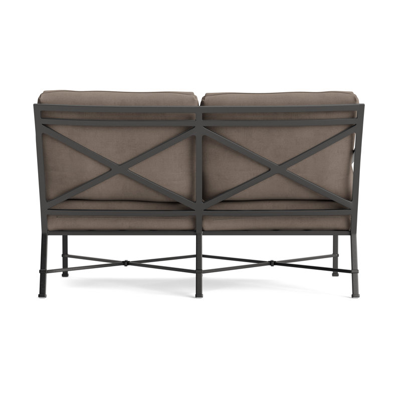 Venetian Outdoor 2 - Seat Loveseat, Fusion Moccasian, Textured Pewter