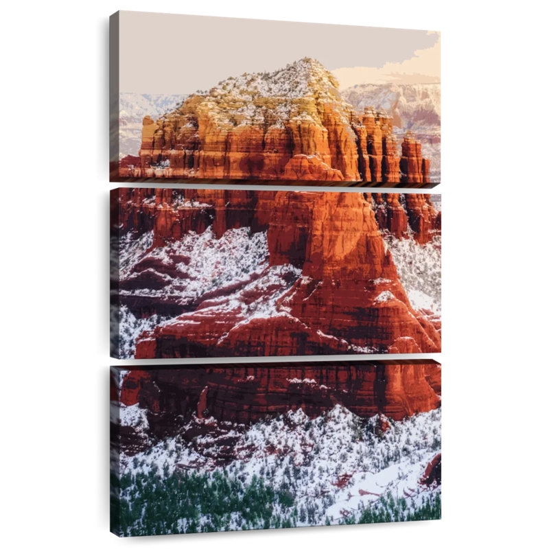 Illustration de neige Alvord Sedona, Arizona, H 65 po x l 42 po