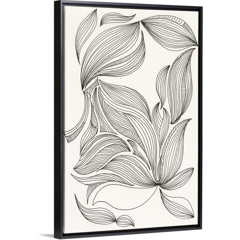 «Giddy I», art mural sur toile, H 38 po x l 26 po, Toile avec cadre noir