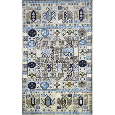 Transitional One-of-a-Kind Rectangle 3'1" X 5'1" Hand Knotted Area Rug