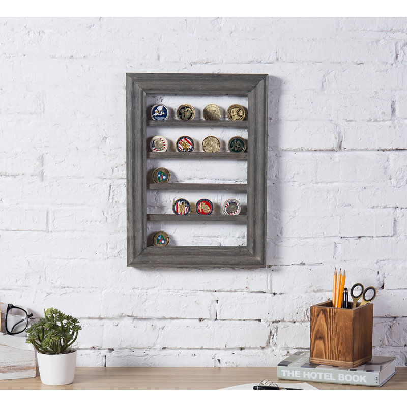 Solid Wood Challenge Coin Display Case