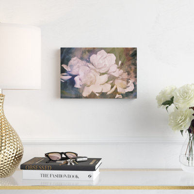 « rosé gardenia beauté i », peinture sur toile